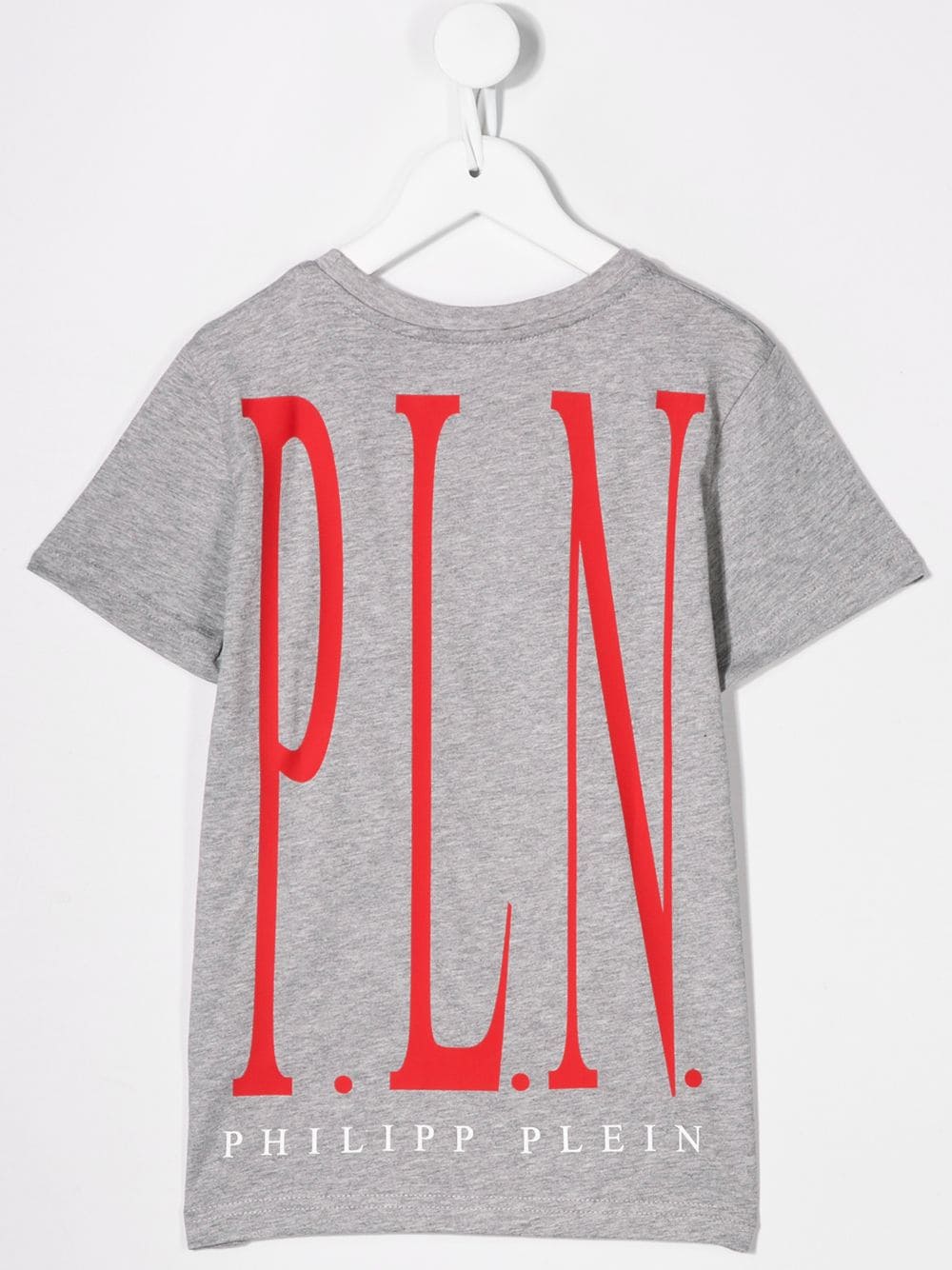 Philipp Plein Junior T-shirt verfraaid met kristallen print - Grijs