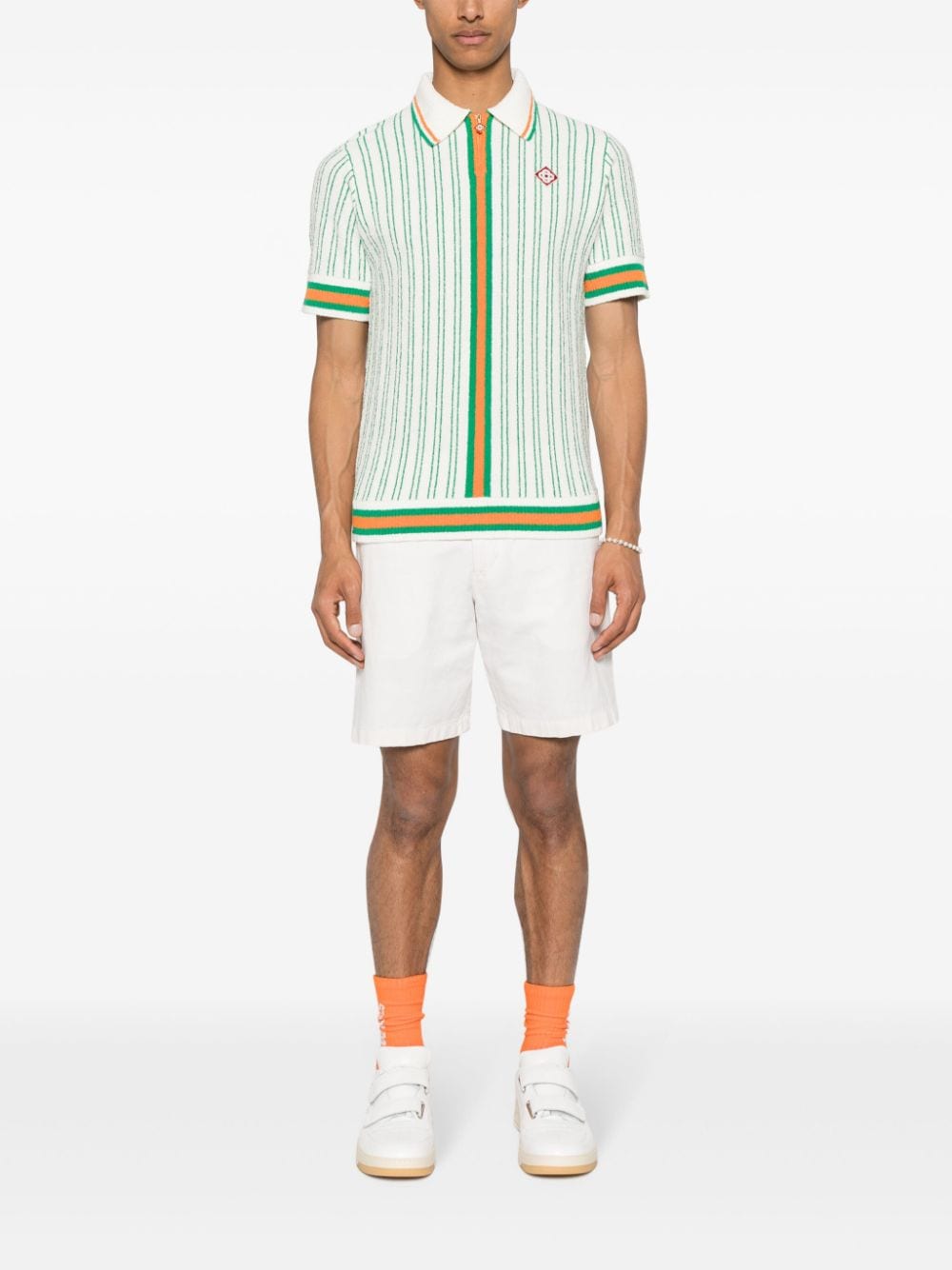 Casablanca terry-cloth polo shirt - Wit