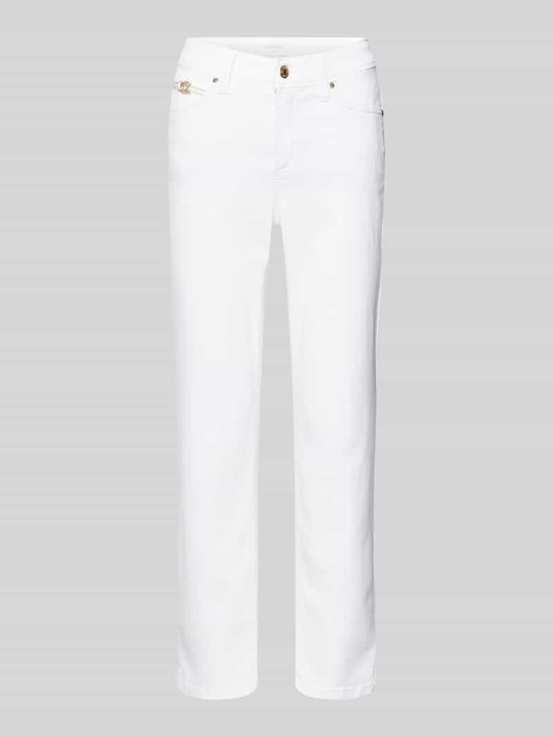 CAMBIO Slim fit jeans met labelapplicatie, model 'PIPER'