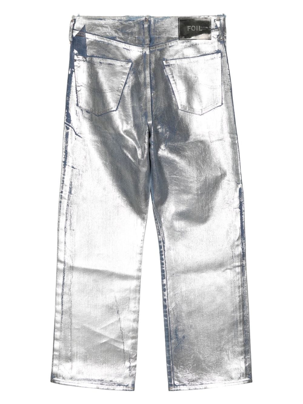 Doublet Jeans met folie coating - Zilver