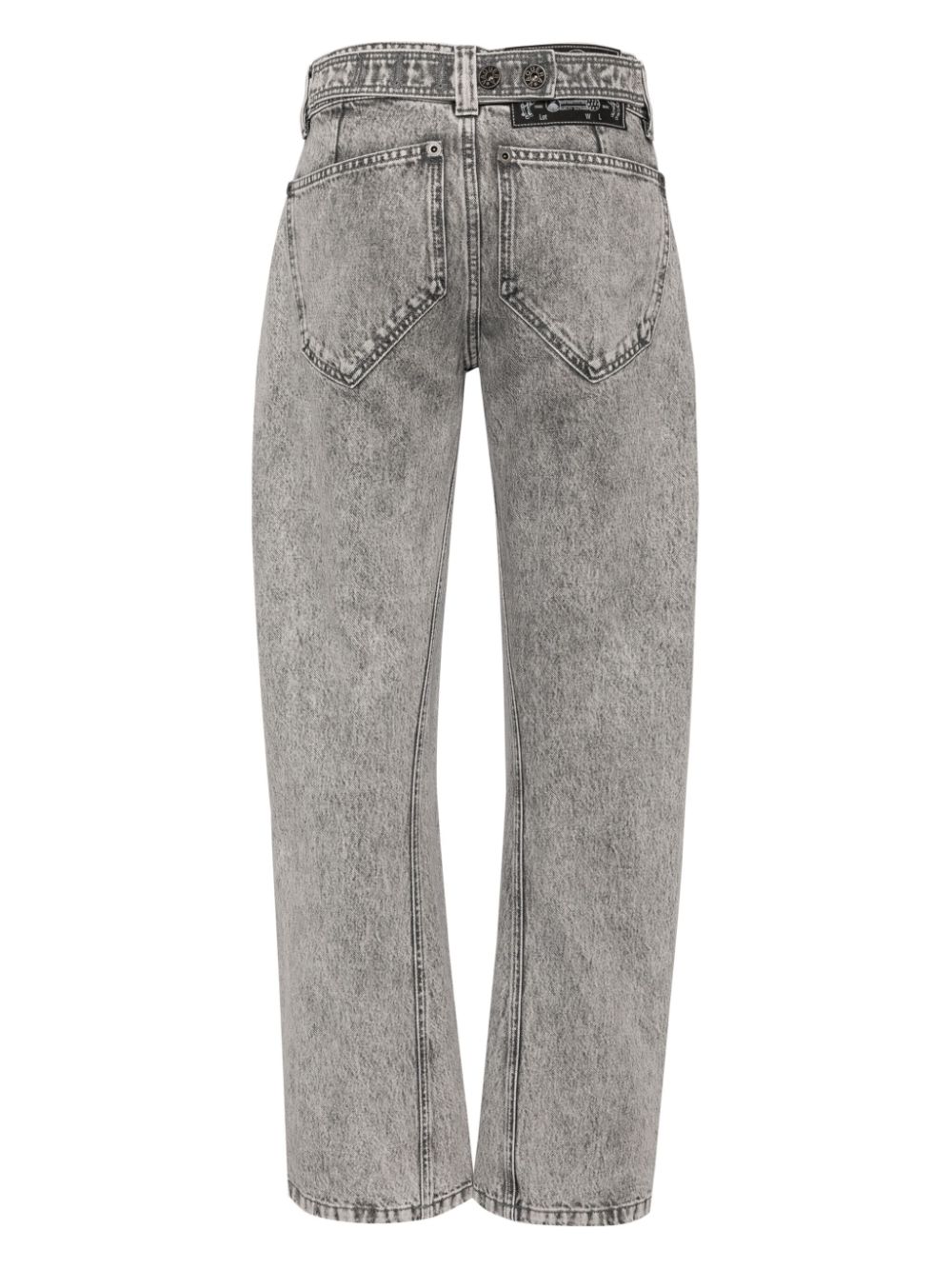 Vaquera low-rise crooked-seam jeans - Grijs