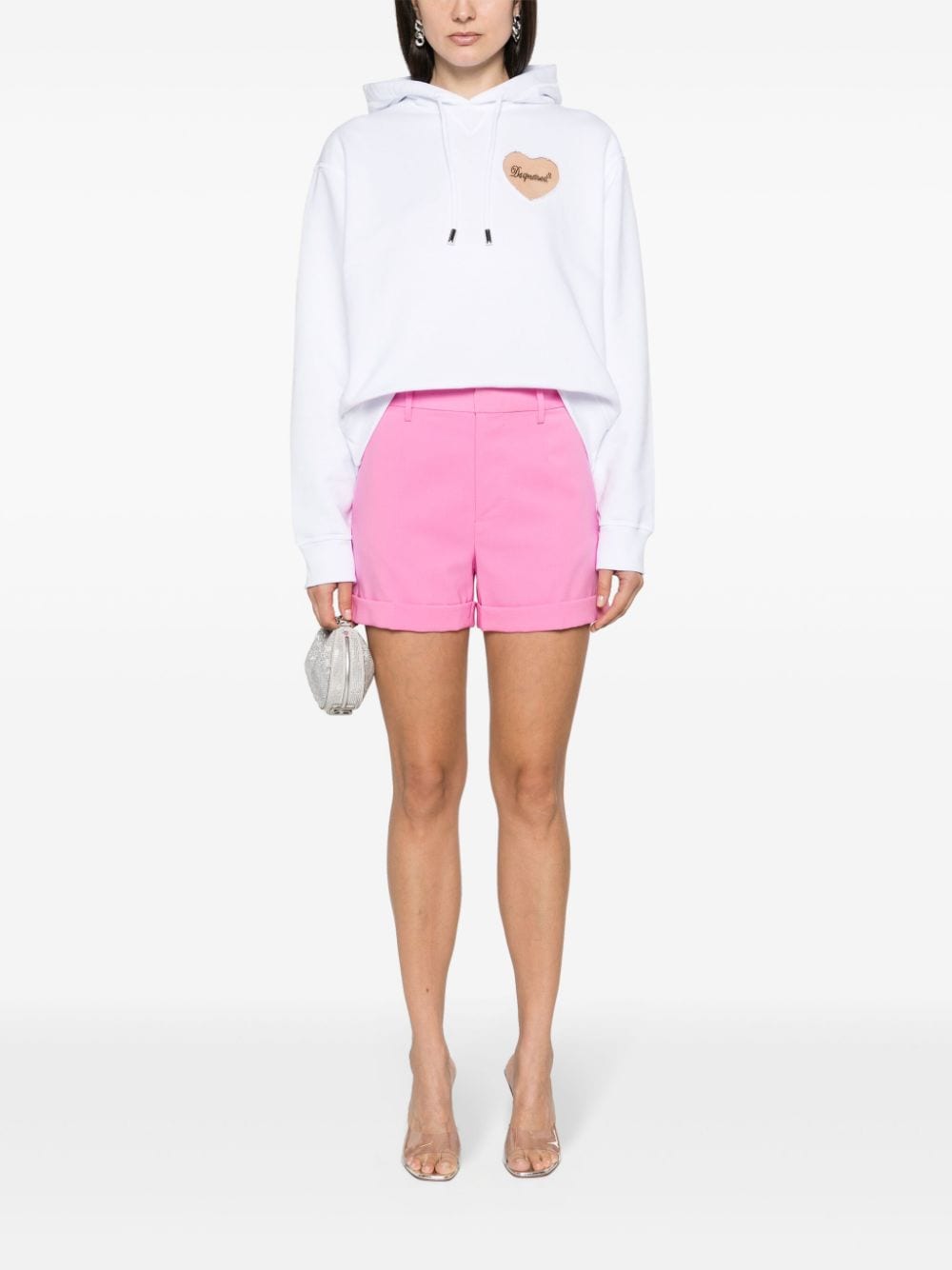 Dsquared2 Shorts met omslag - Roze