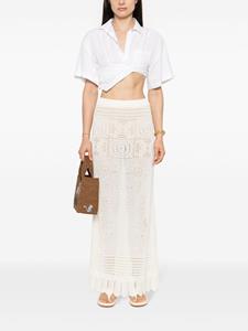 Semicouture open-knit maxi skirt - Wit