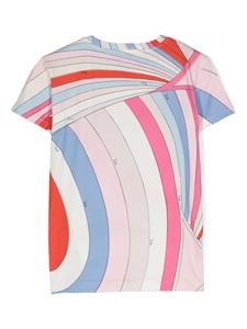PUCCI Junior raised-logo abstract T-shirt - Wit