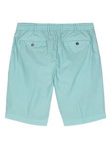 PT Torino pleat-detail seersucker shorts - Blauw