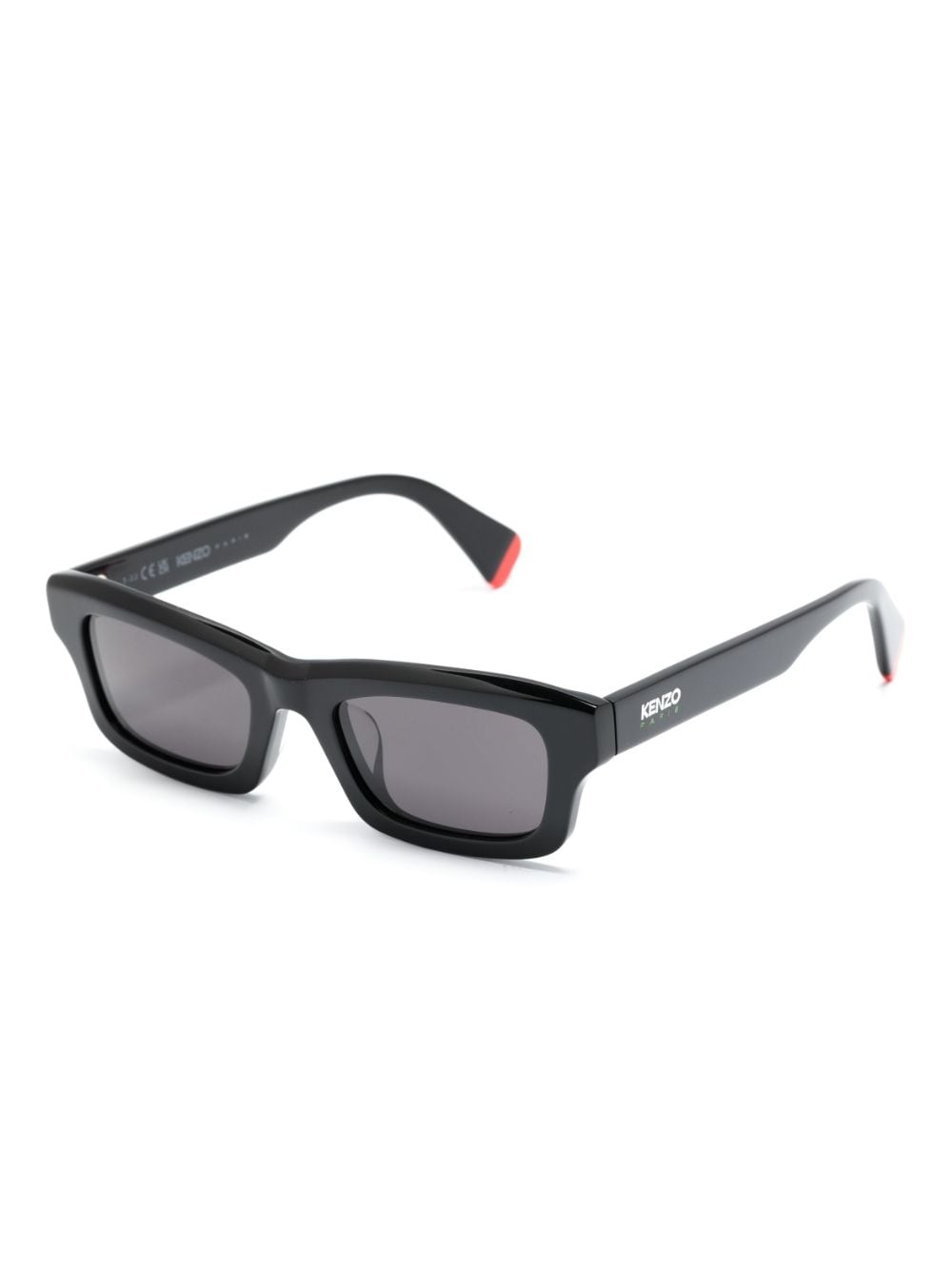 Kenzo KZ40164U zonnebril met rechthoekig montuur - Zwart