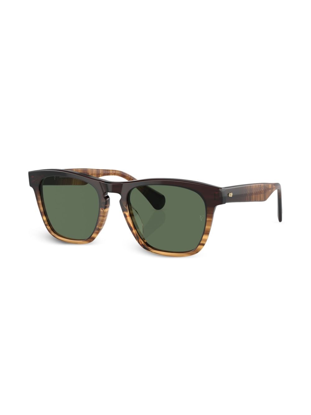 Oliver Peoples R-3 zonnebril met wayfarer montuur - Bruin