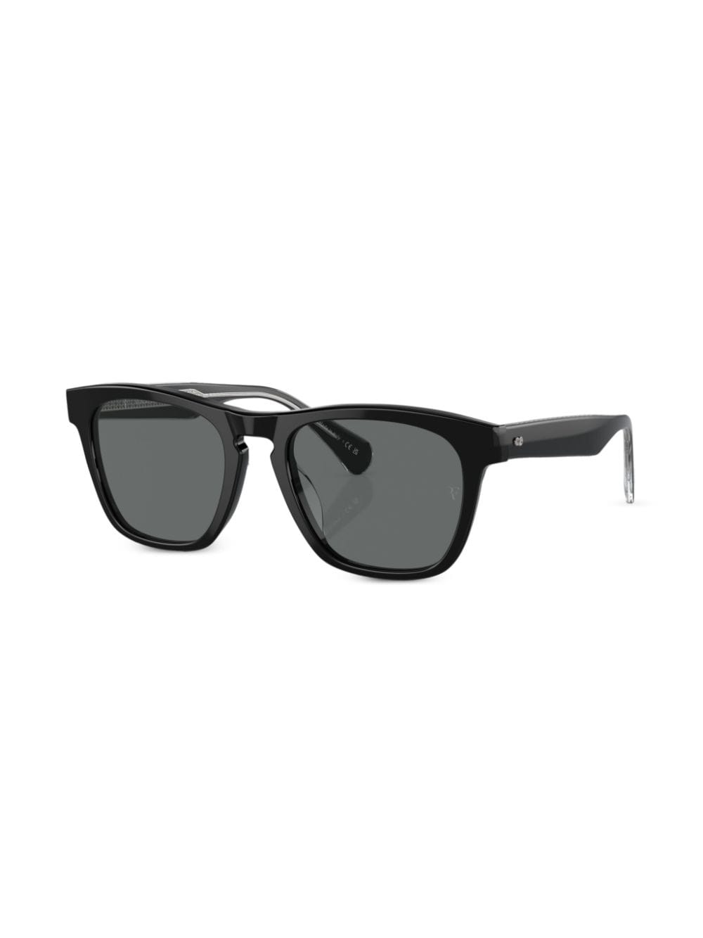 Oliver Peoples R-3 zonnebril met wayfarer montuur - Zwart
