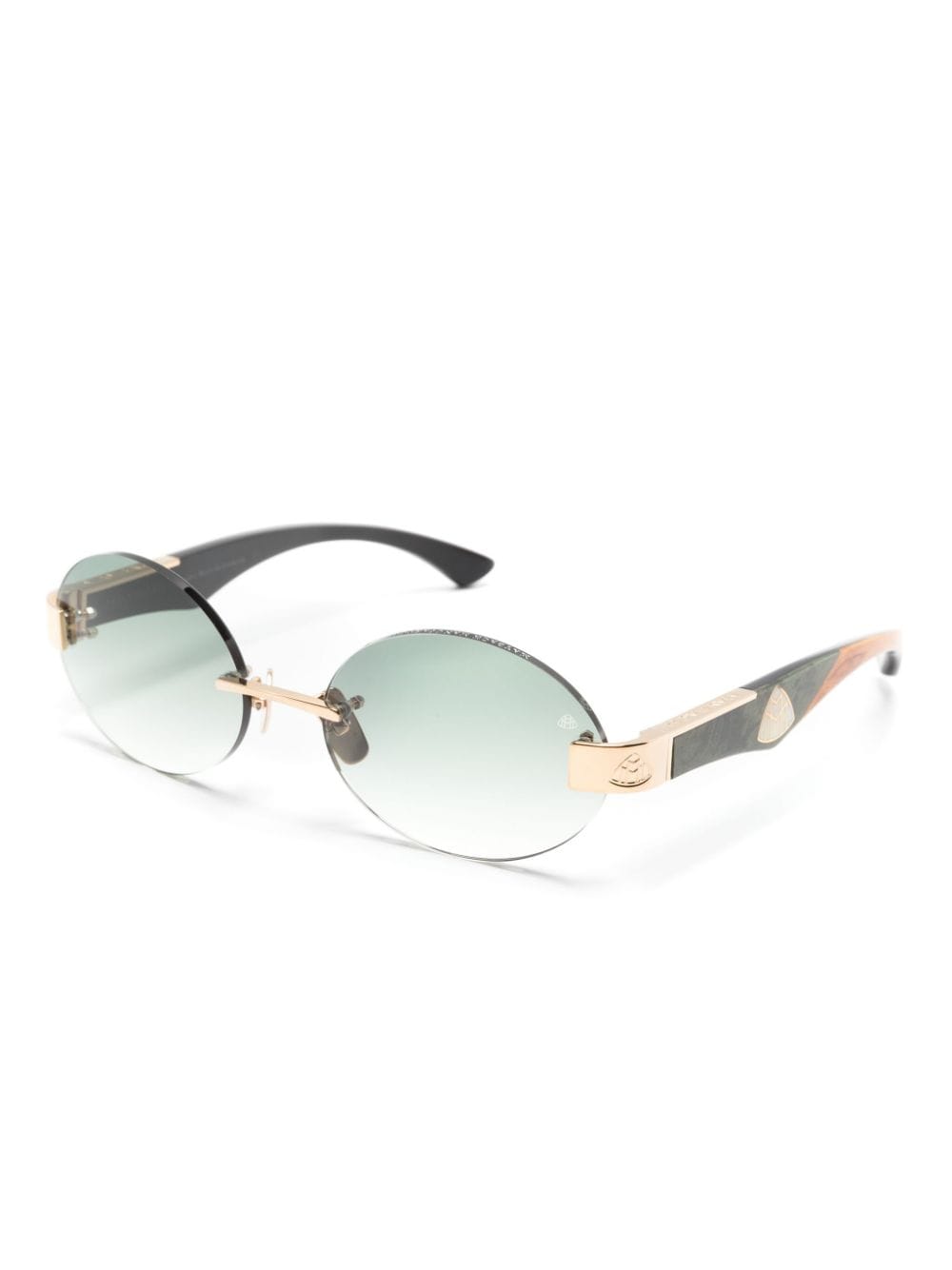 Maybach eyewear The Magic II zonnebril met ovalen montuur - Groen