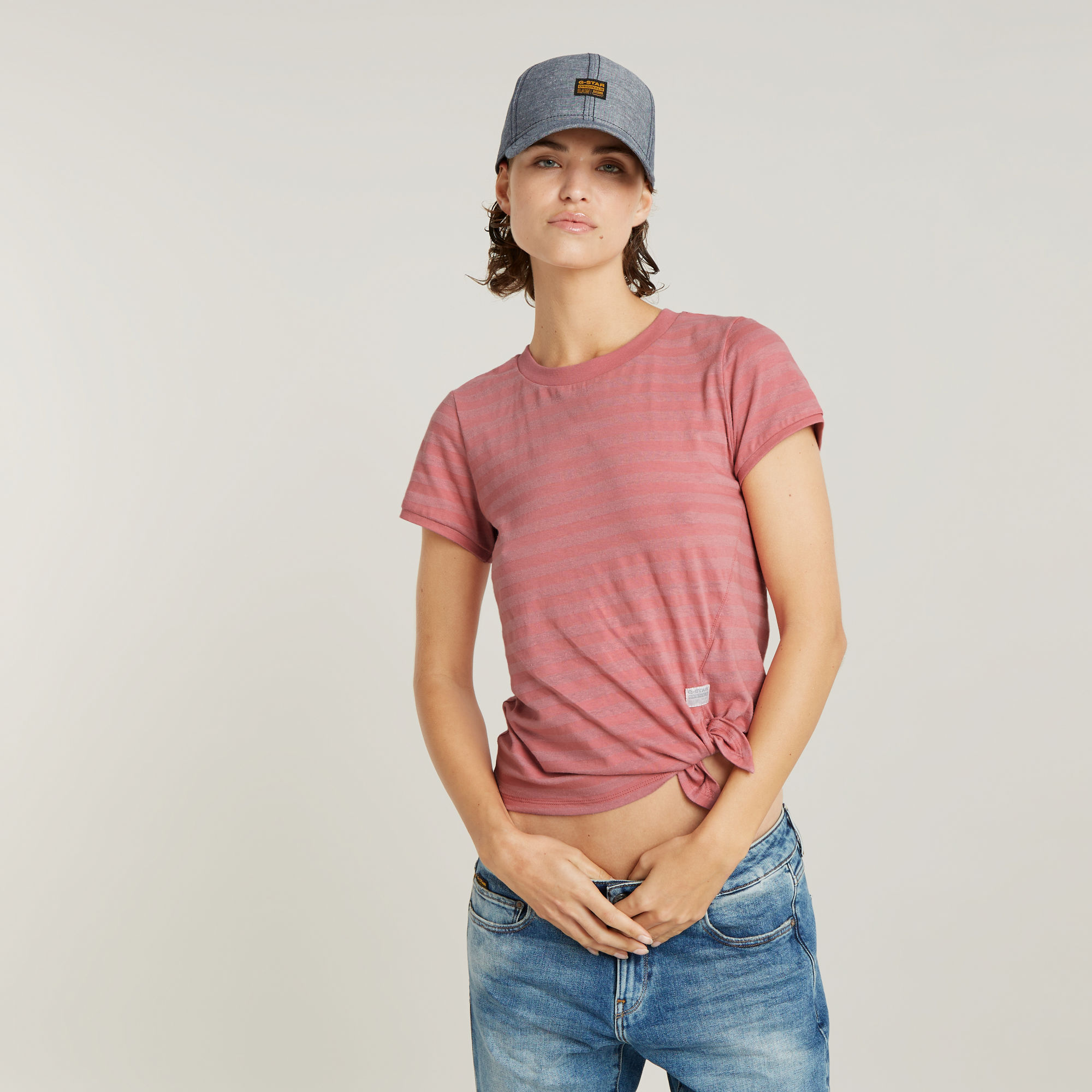 G-Star RAW Regular Knotted Top - Roze - Dames