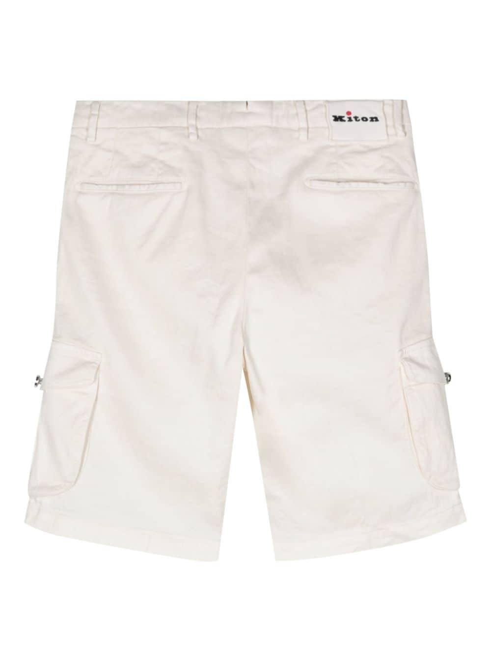Kiton linen-blend cargo shorts - Wit