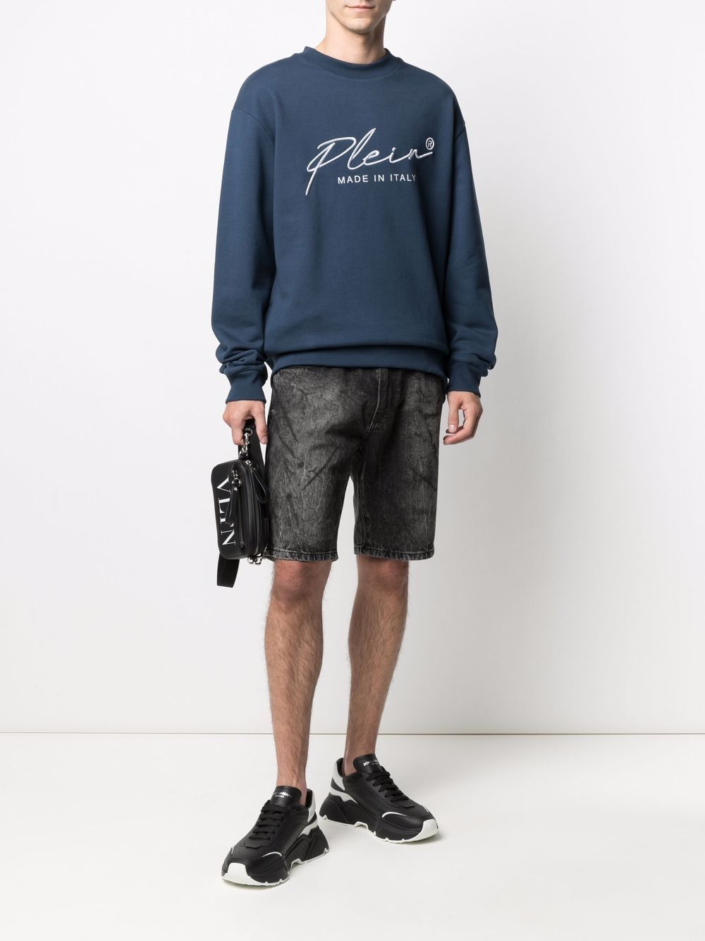 Philipp Plein Sweater met logoprint - Blauw