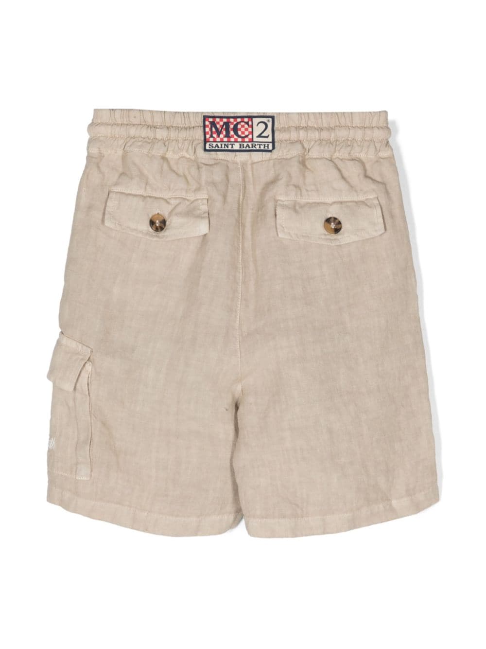 MC2 Saint Barth Kids Marseille JR linen shorts - Beige