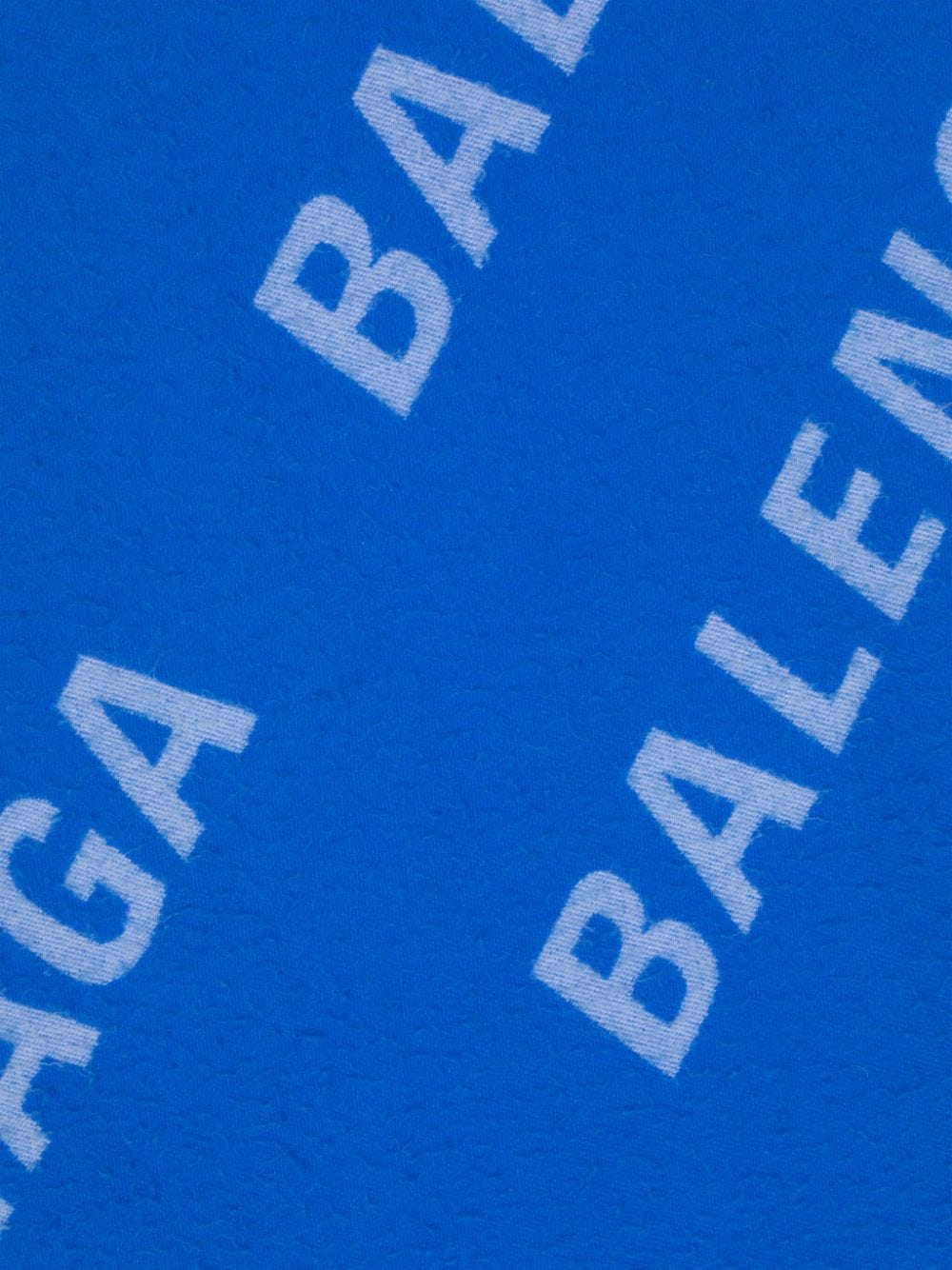 Balenciaga logo-jacquard wool scarf - Blauw
