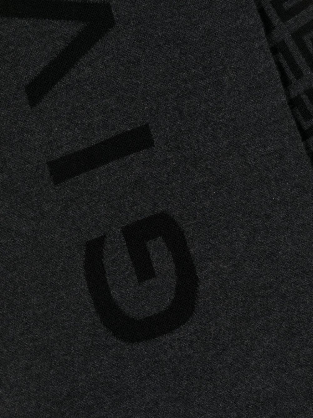 Givenchy Sjaal met intarsia logo - Grijs