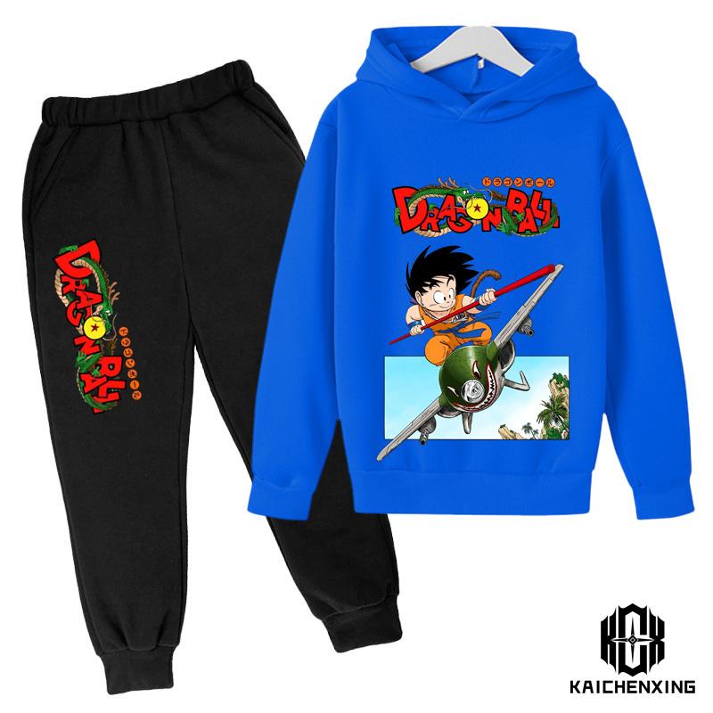 Xuhaijian02 Anime Dragon Ball Z Sweatshirt 4-14 Jaar Kinderen Hoodies Anime Kleding Goku Hoodie Jongens Meisjes Sweatshirt Kind maat 100-160 cm
