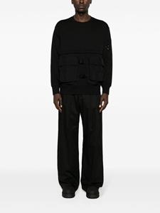 C.P. Company Sweater met afneembare vlakken en lensdetail - Zwart