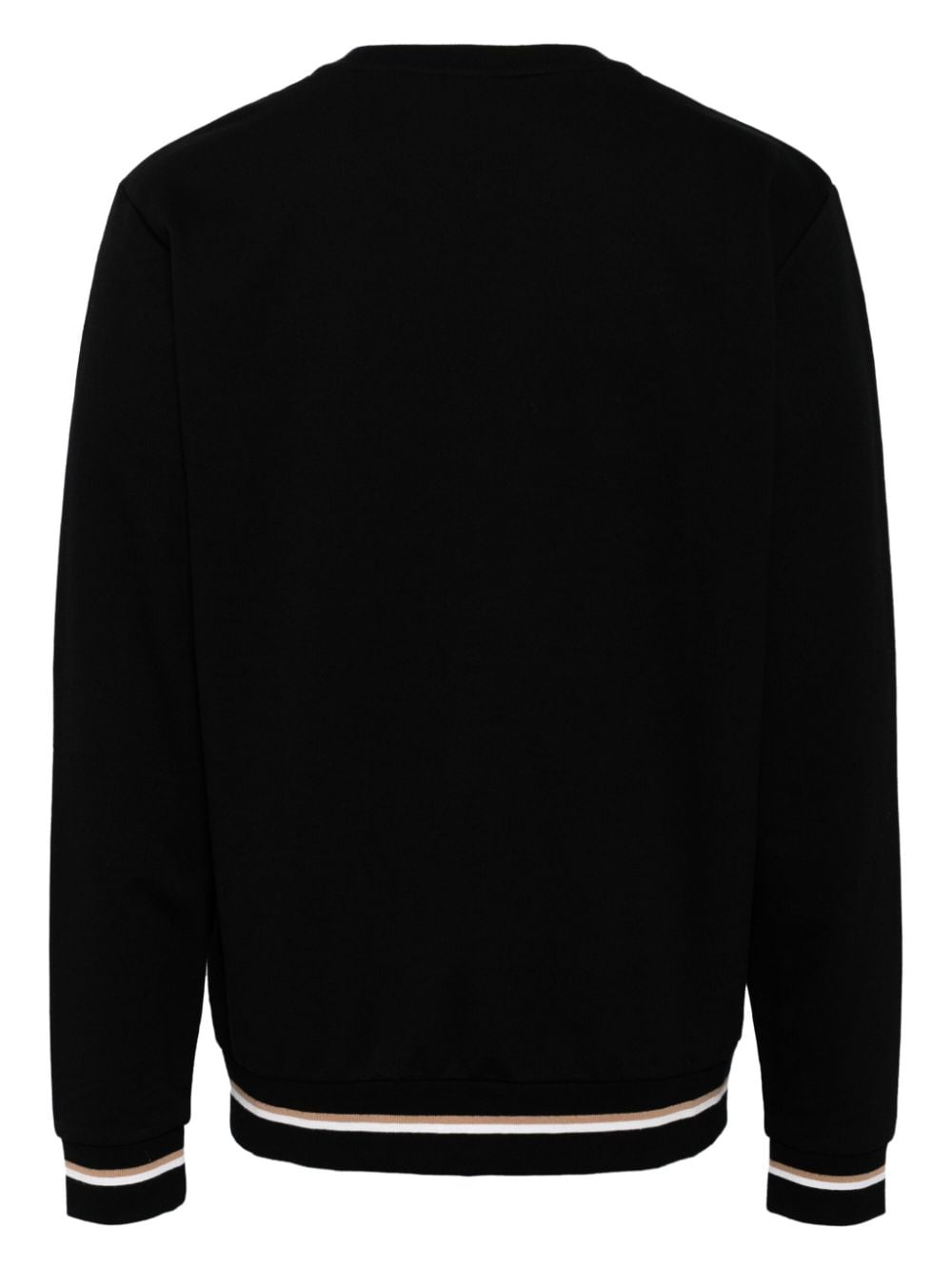 BOSS logo-print cotton sweatshirt - Zwart