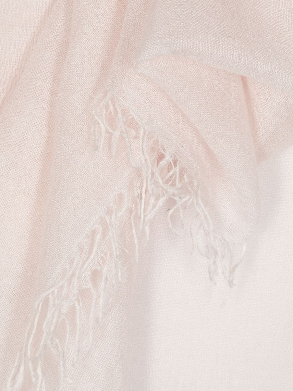 Faliero Sarti fringed-edge cashmere-blend scarf - Roze