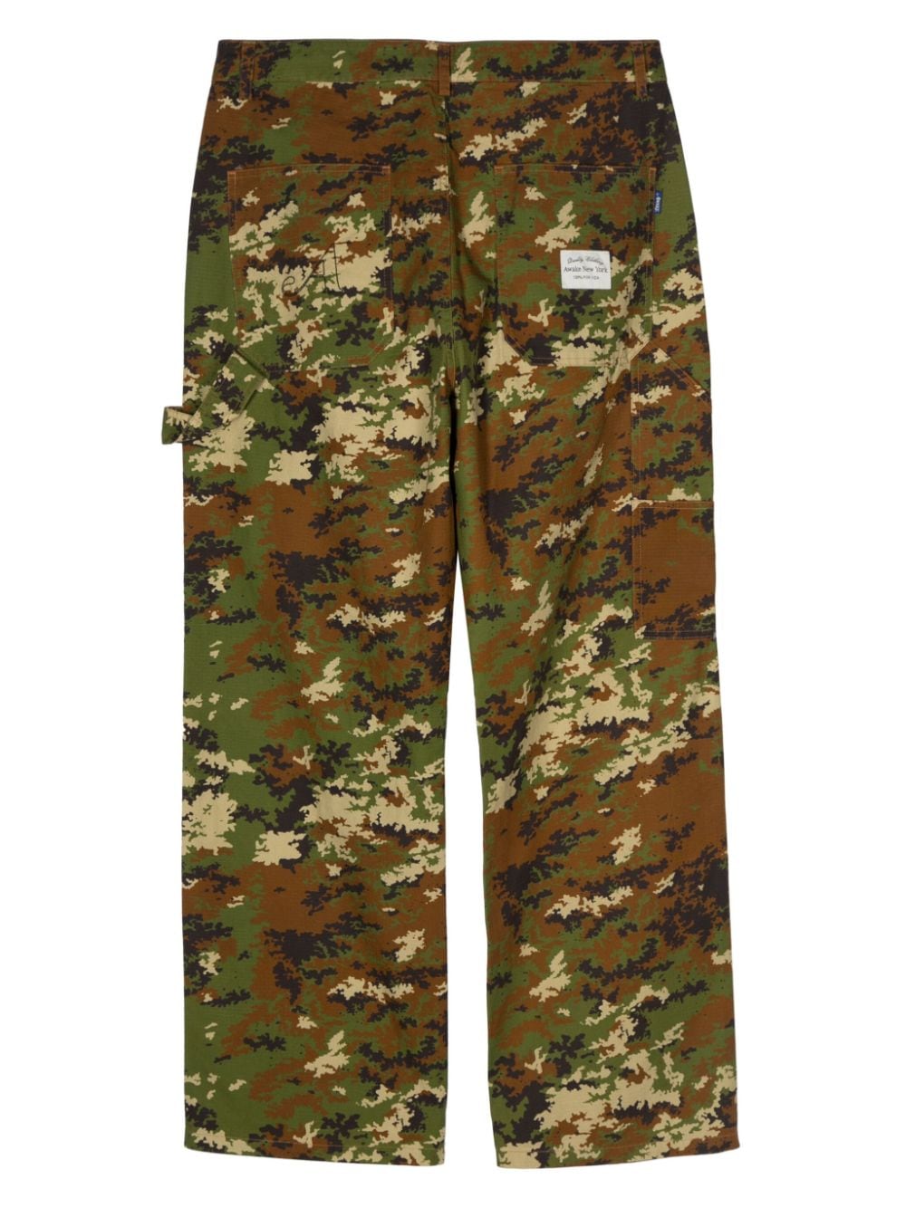 Awake NY camouflage-print straight trousers - Bruin