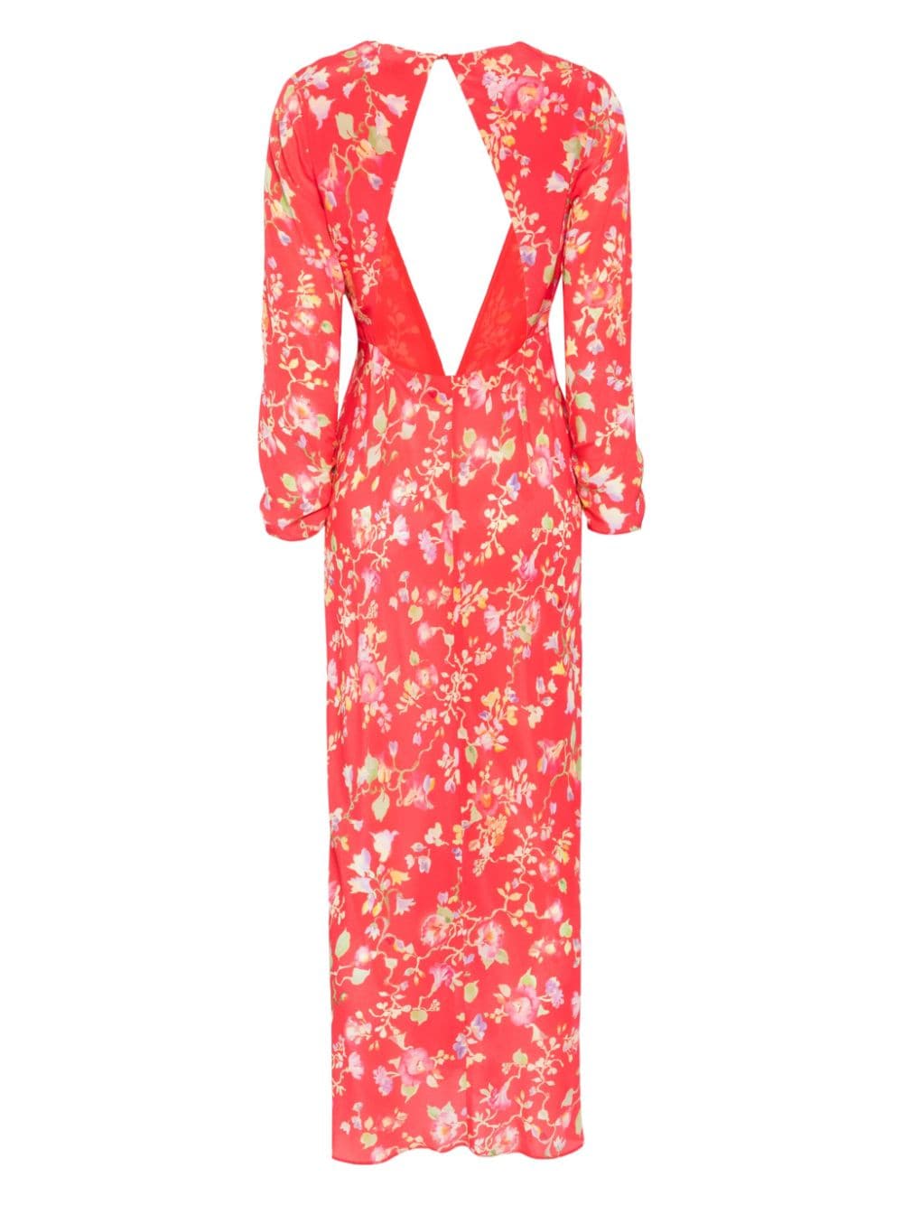 Rixo floral-print silk maxi dress - Rood
