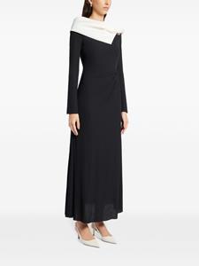 CHATS BY C.DAM asymmetric long-sleeve dress - Zwart