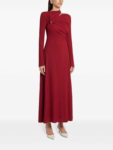 CHATS BY C.DAM draped-detail midi skirt - Rood