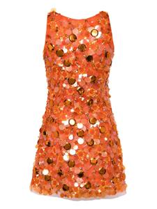 DES PHEMMES sequin-design sleeveless minidress - Oranje