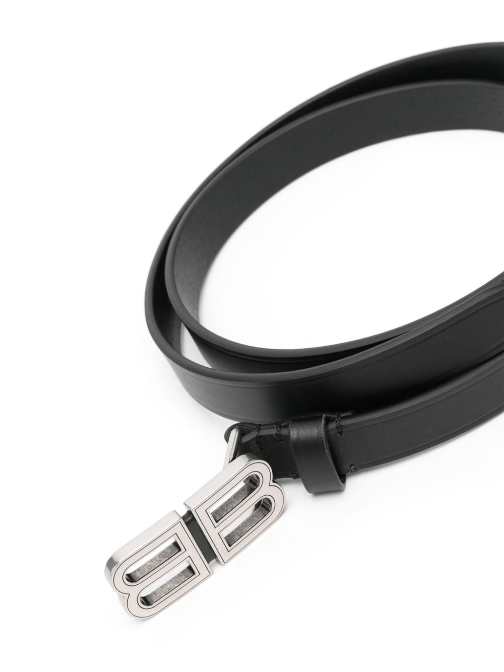 Balenciaga BB Hourglass leather belt - Zwart