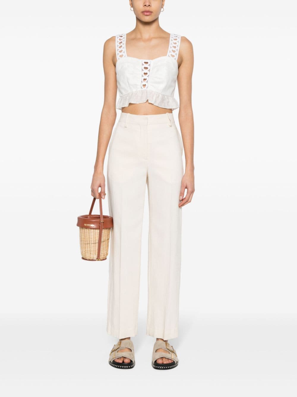 SANDRO Cropped top - Wit
