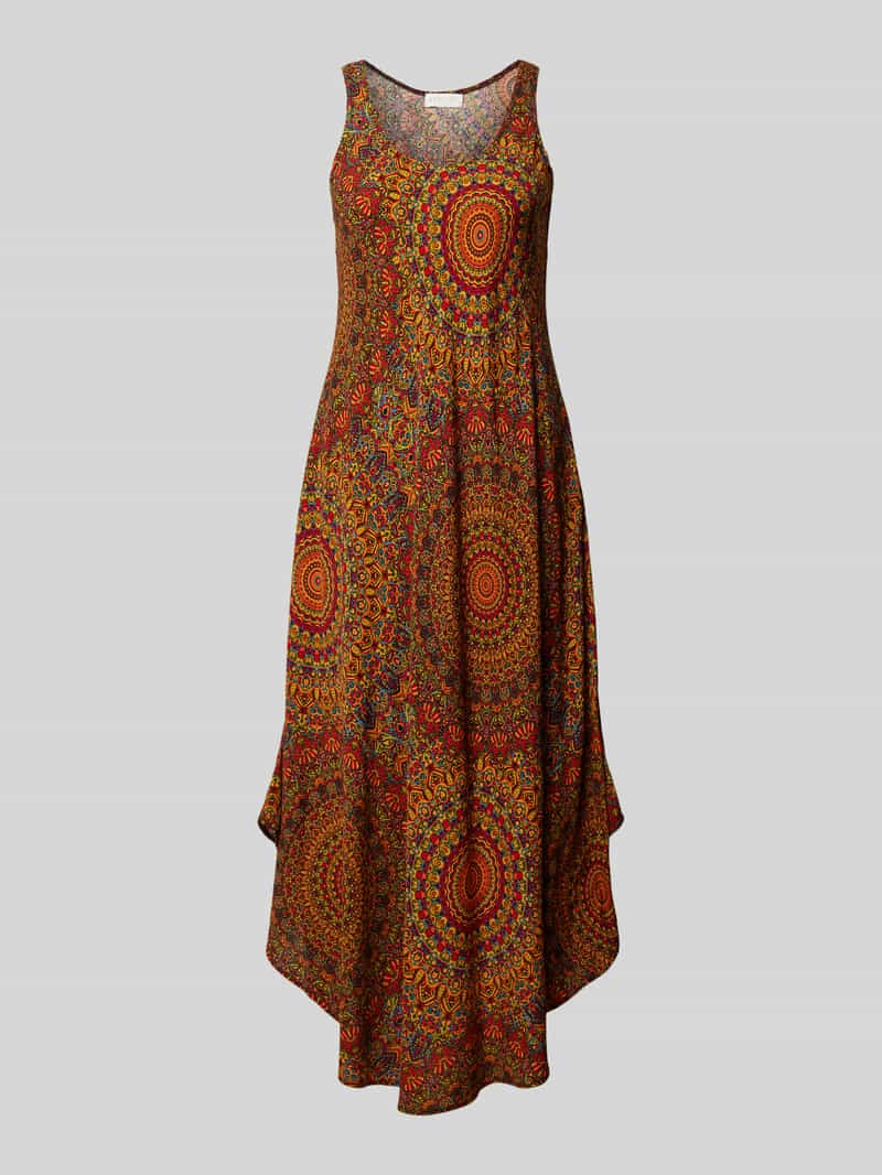 Apricot Midi-jurk van viscose met all-over motief