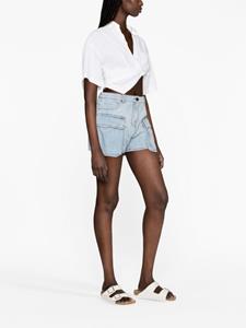 PINKO Shorts met geborduurd logo - Blauw