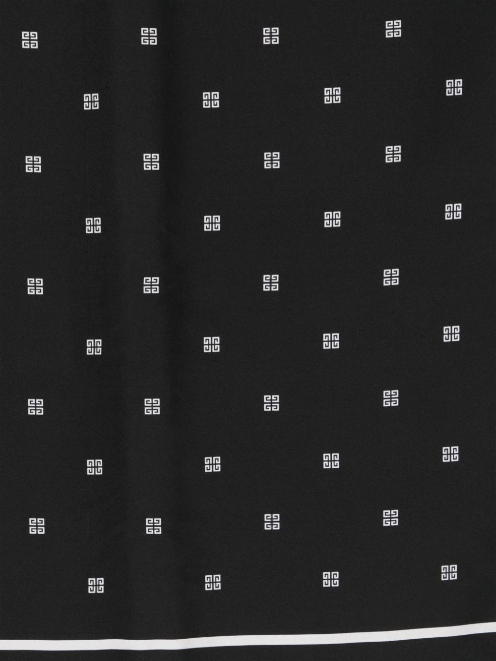 Givenchy 4G zijde-satijnen sjaal - Zwart