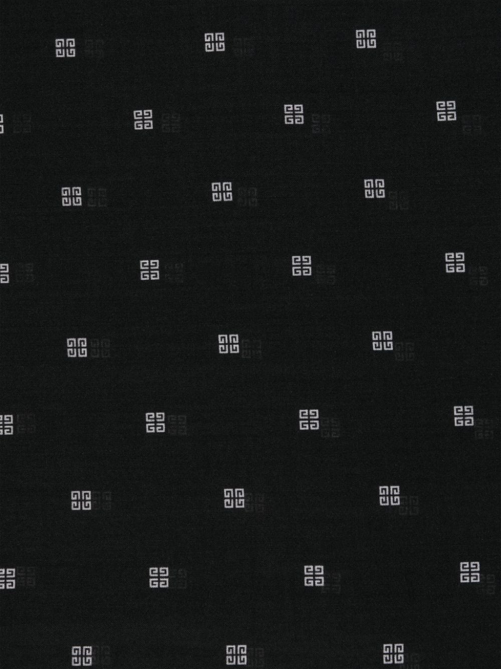 Givenchy 4G sjaal met gerafelde afwerking - Zwart