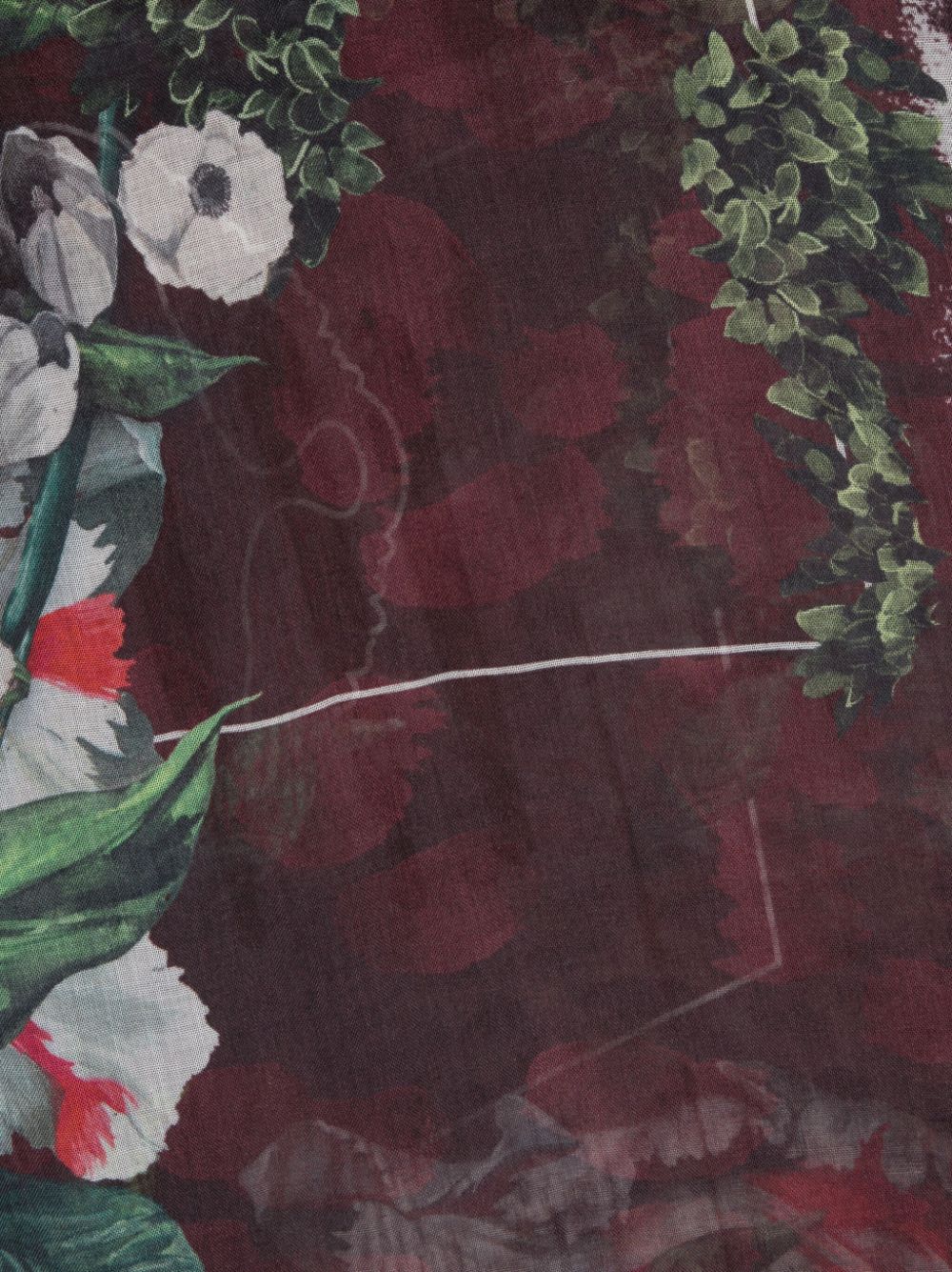 Zadig&Voltaire Sjaal met bloemenprint - Paars