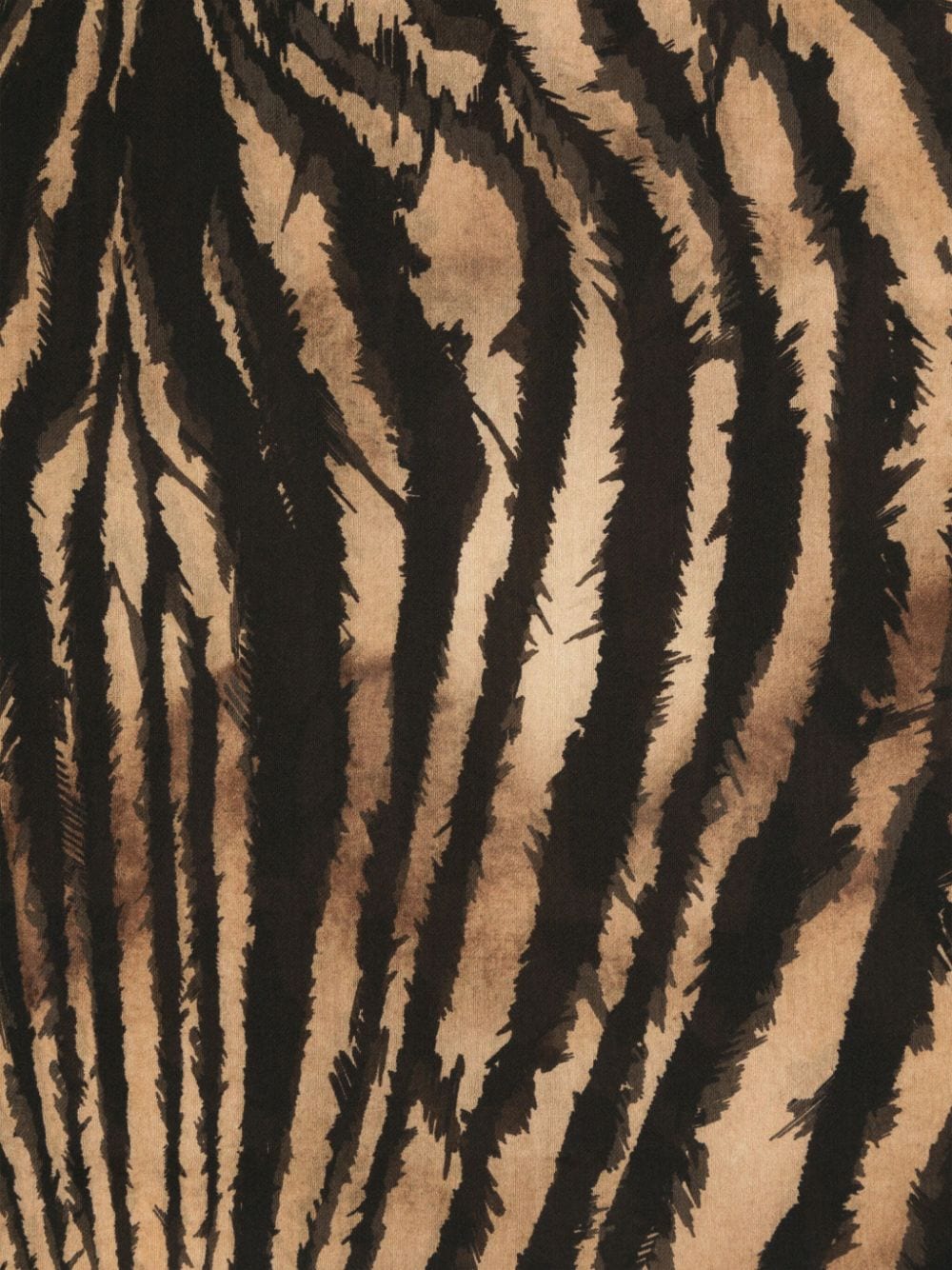 Roberto Cavalli tiger-print silk scarf - Bruin
