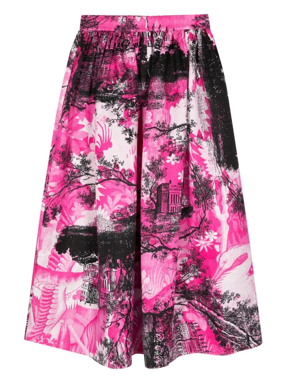 Erdem printed jacquard midi skirt - Roze