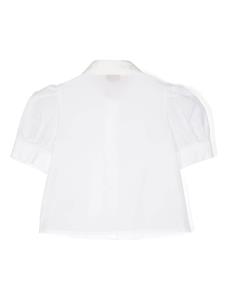 MARCHESA KIDS COUTURE puff-sleeved cotton shirt - Beige