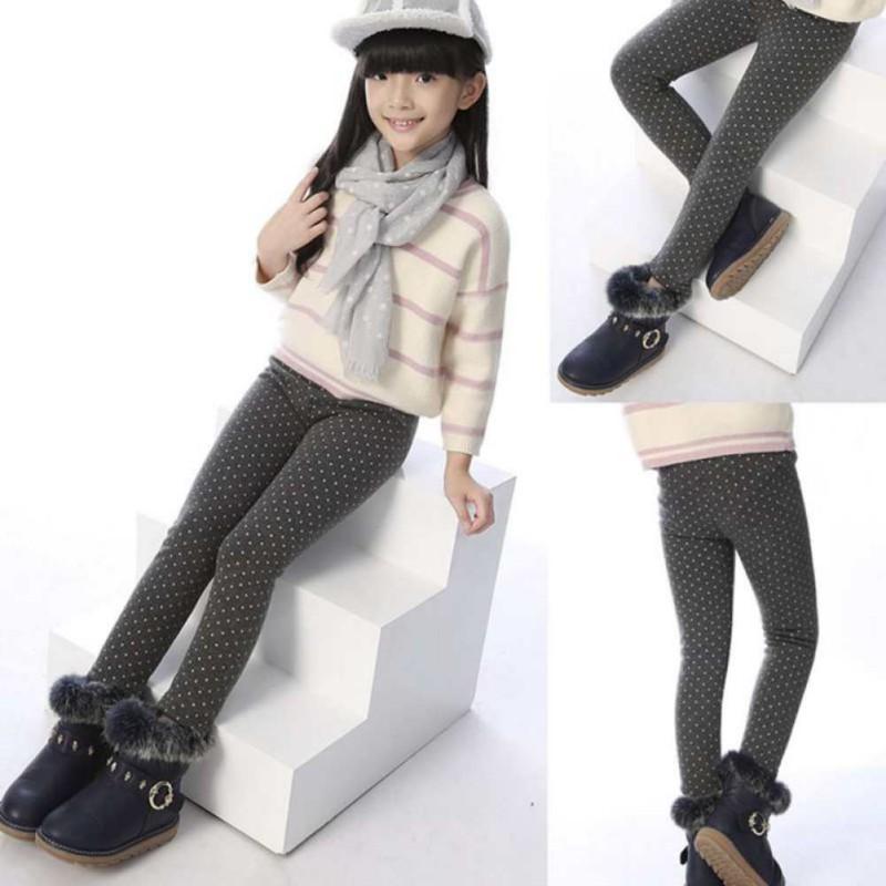 Kidsyuan Kinderen baby meisjes winter effen broek pluche warme legging kinderen meisje fleece gevoerde legging voor 2-13 jaar