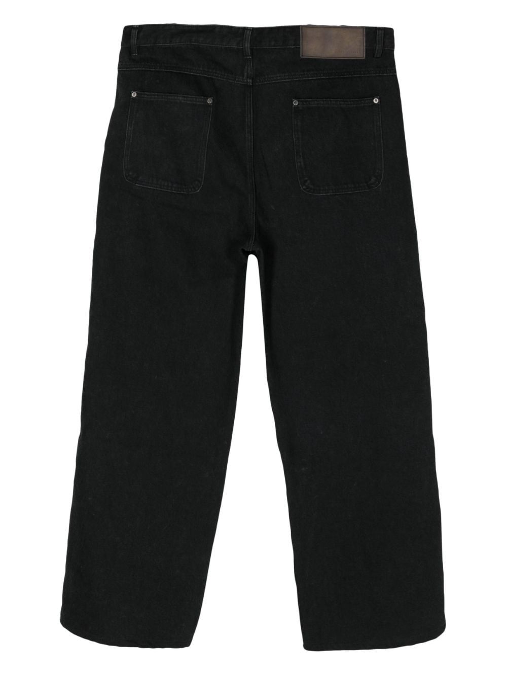 Glass Cypress distressed straight jeans - Zwart
