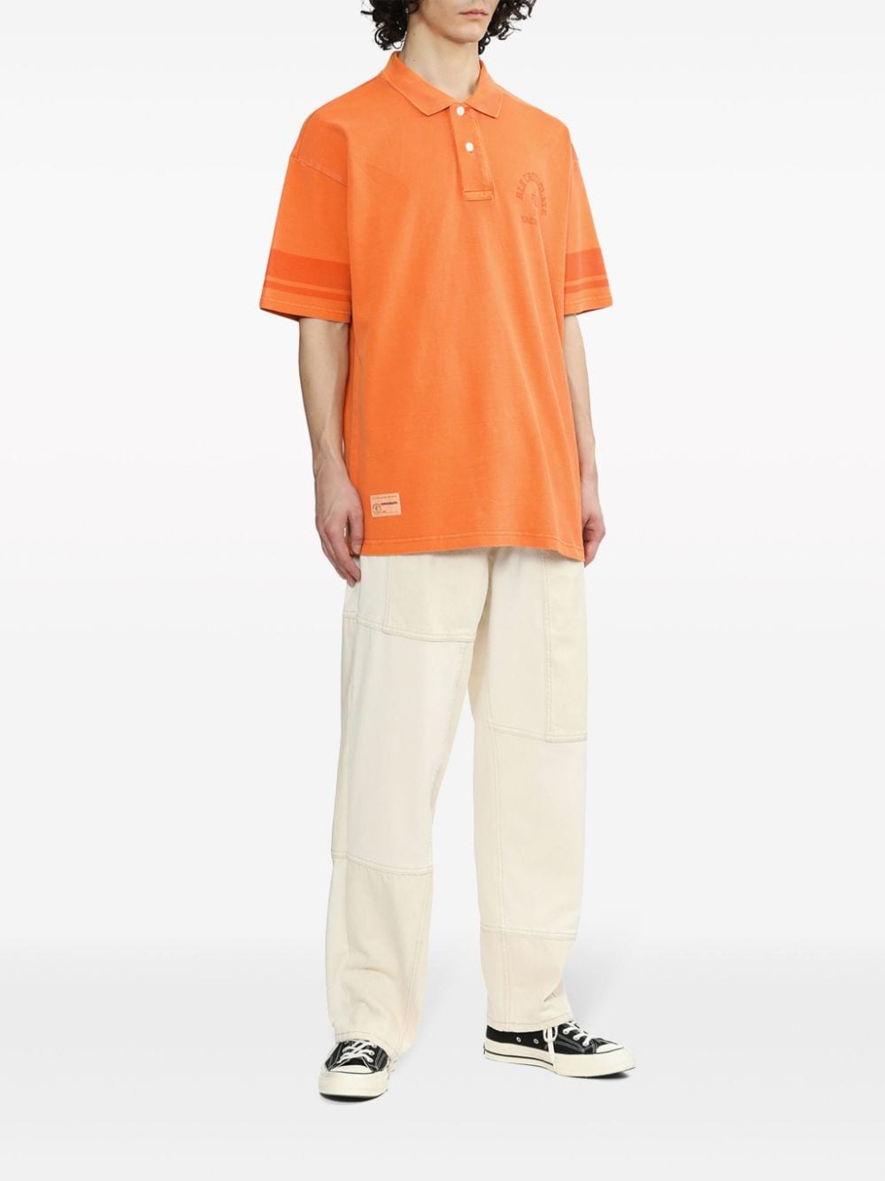 CHOCOOLATE logo-print cotton polo shirt - Oranje
