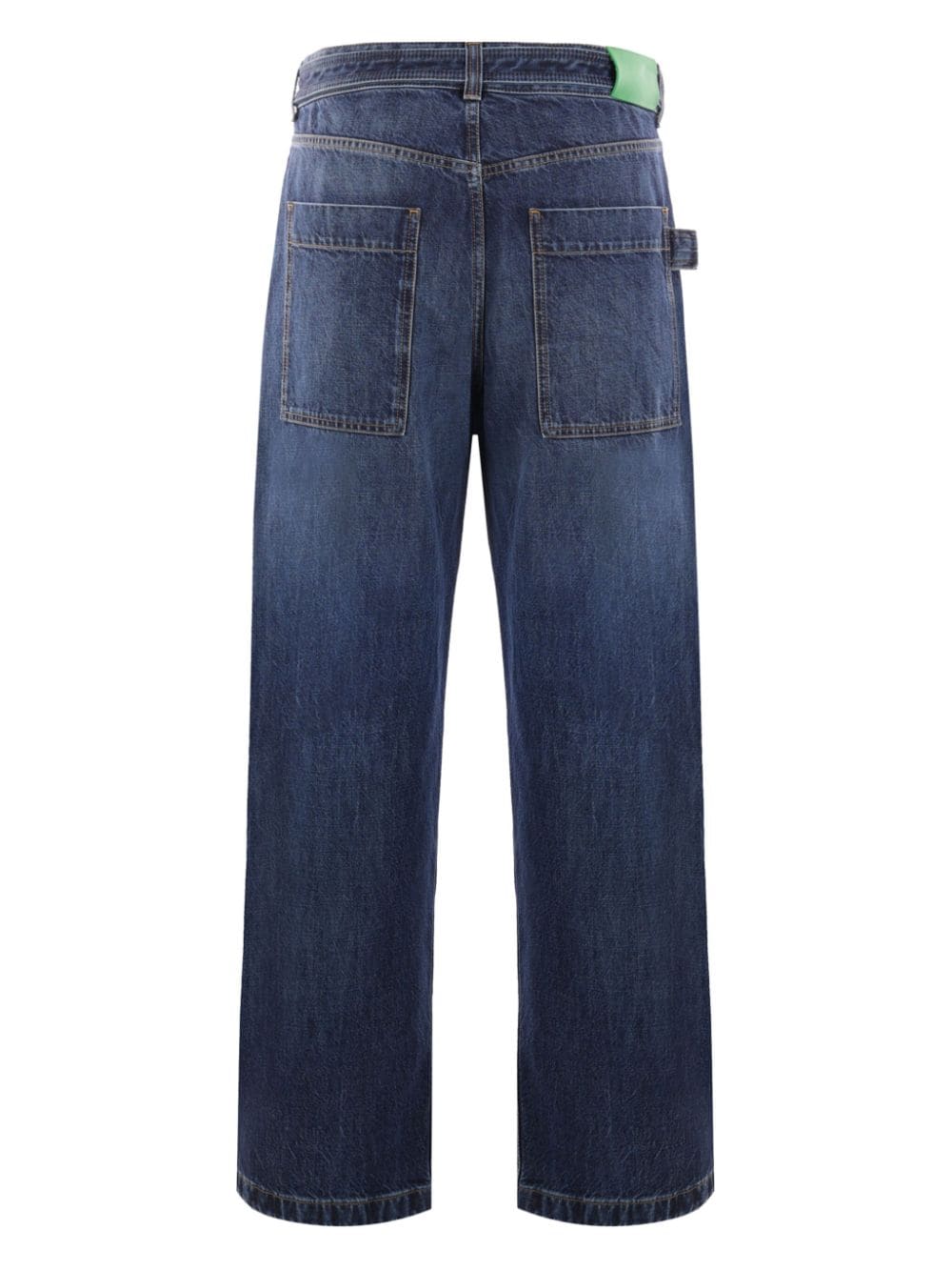 Bottega Veneta belted mid-rise straight-leg jeans - Blauw