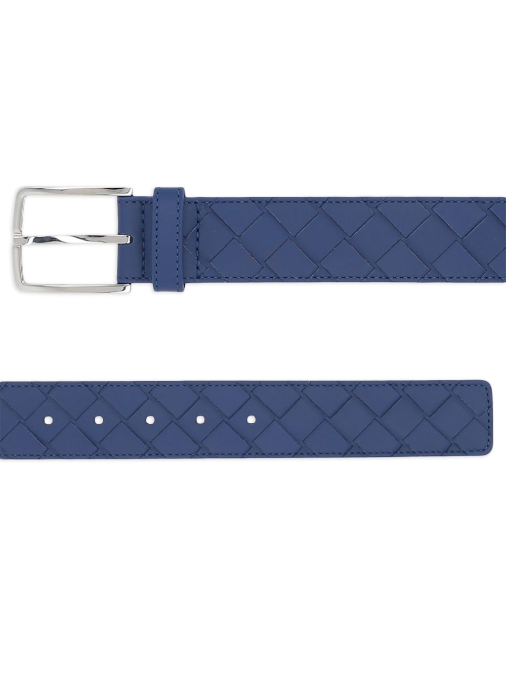 Bottega Veneta Intrecciato leather belt - Blauw