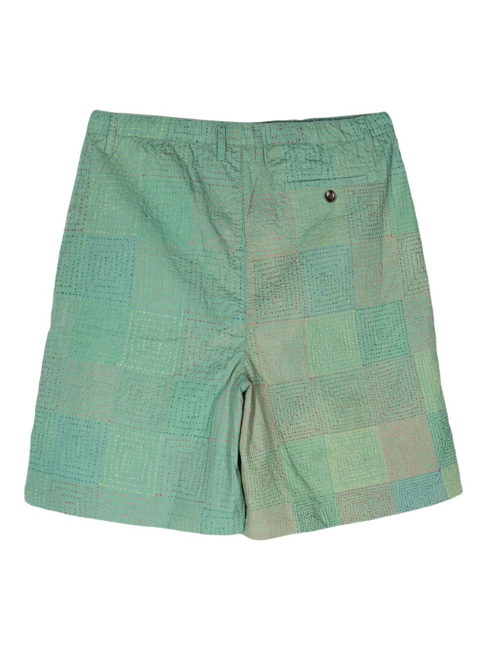 Glass Cypress quilted cotton bermuda shorts - Groen