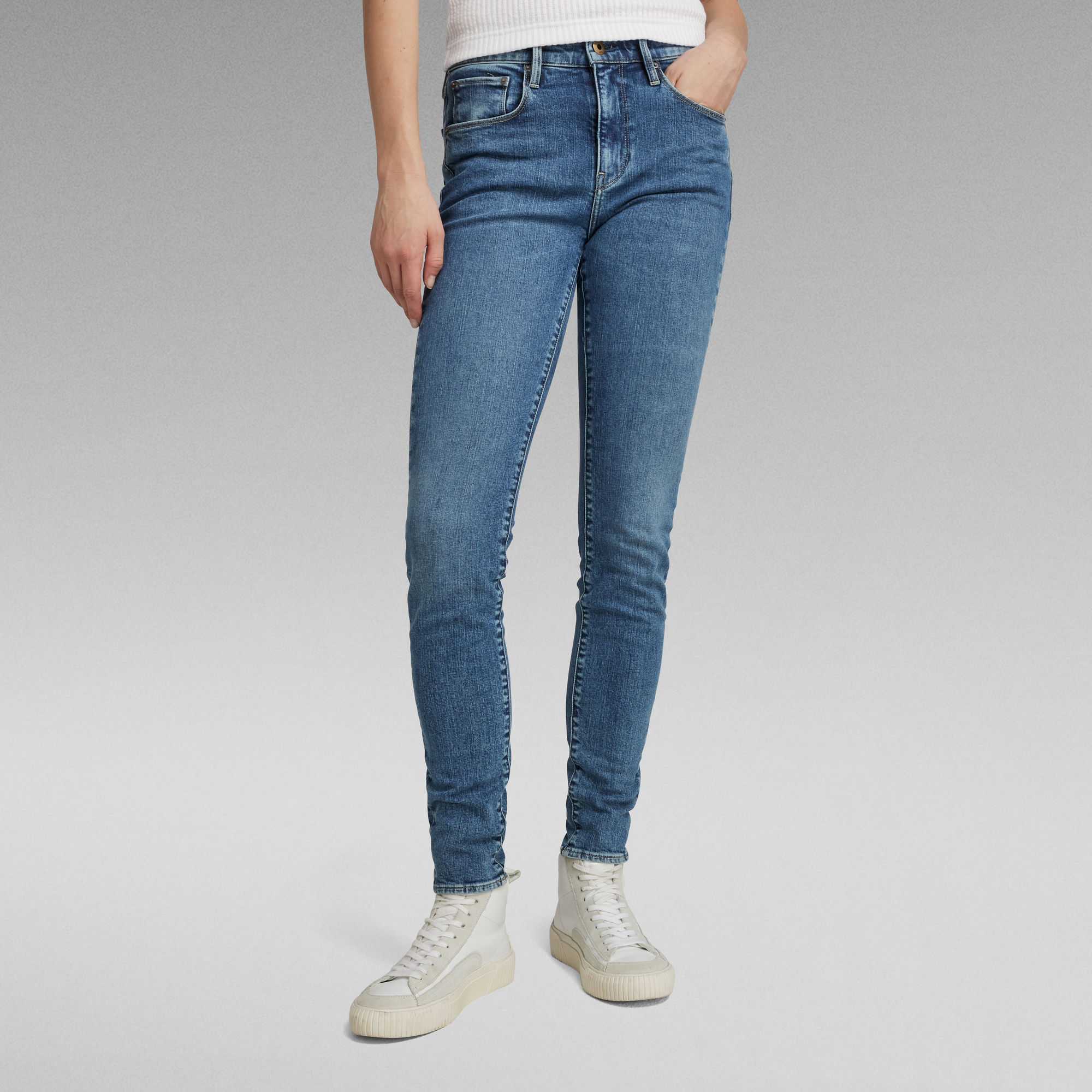 G-Star RAW 3301 Skinny Jeans - Midden blauw - Dames