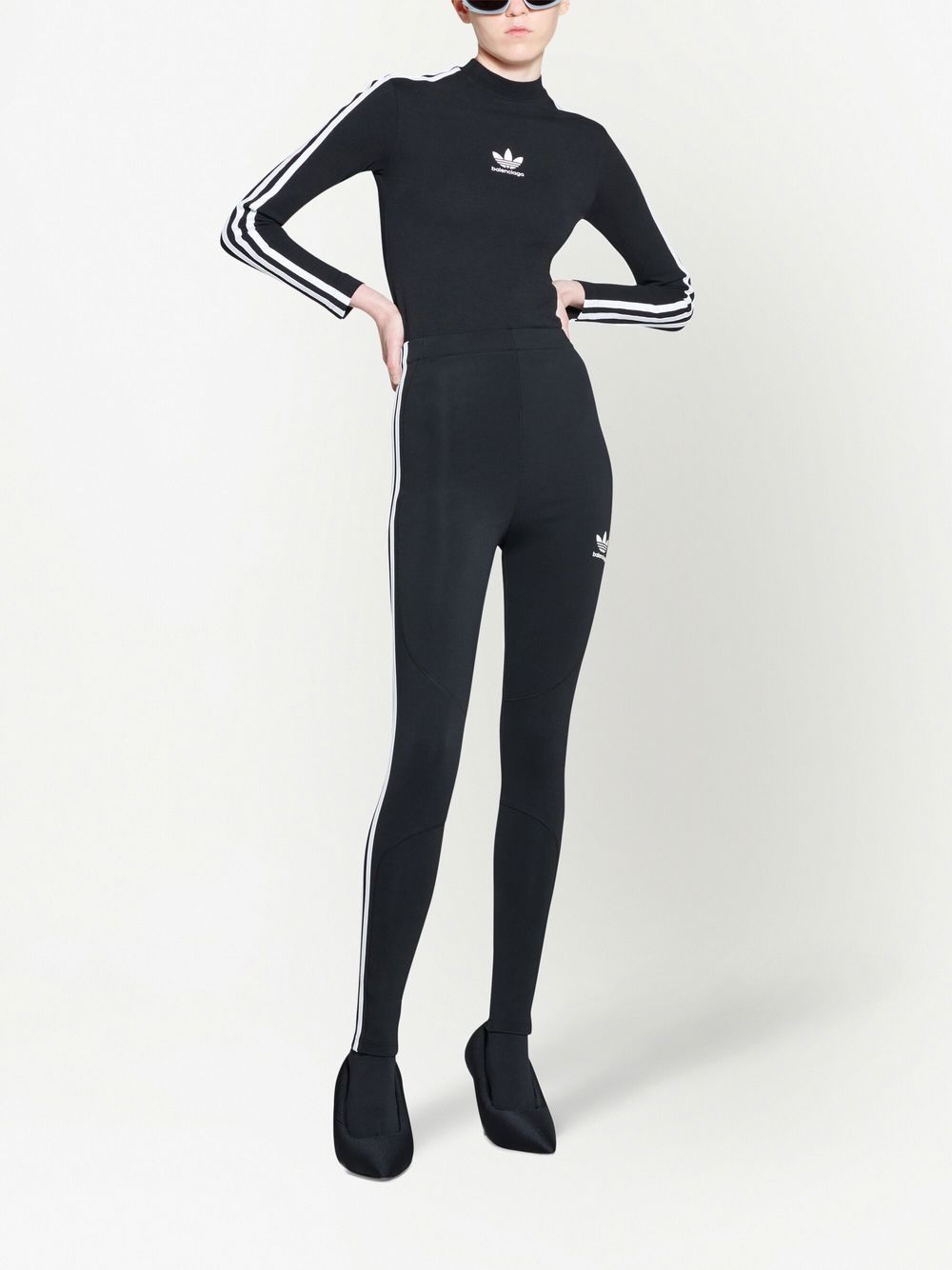 Balenciaga x Adidas legging met logoprint - Zwart