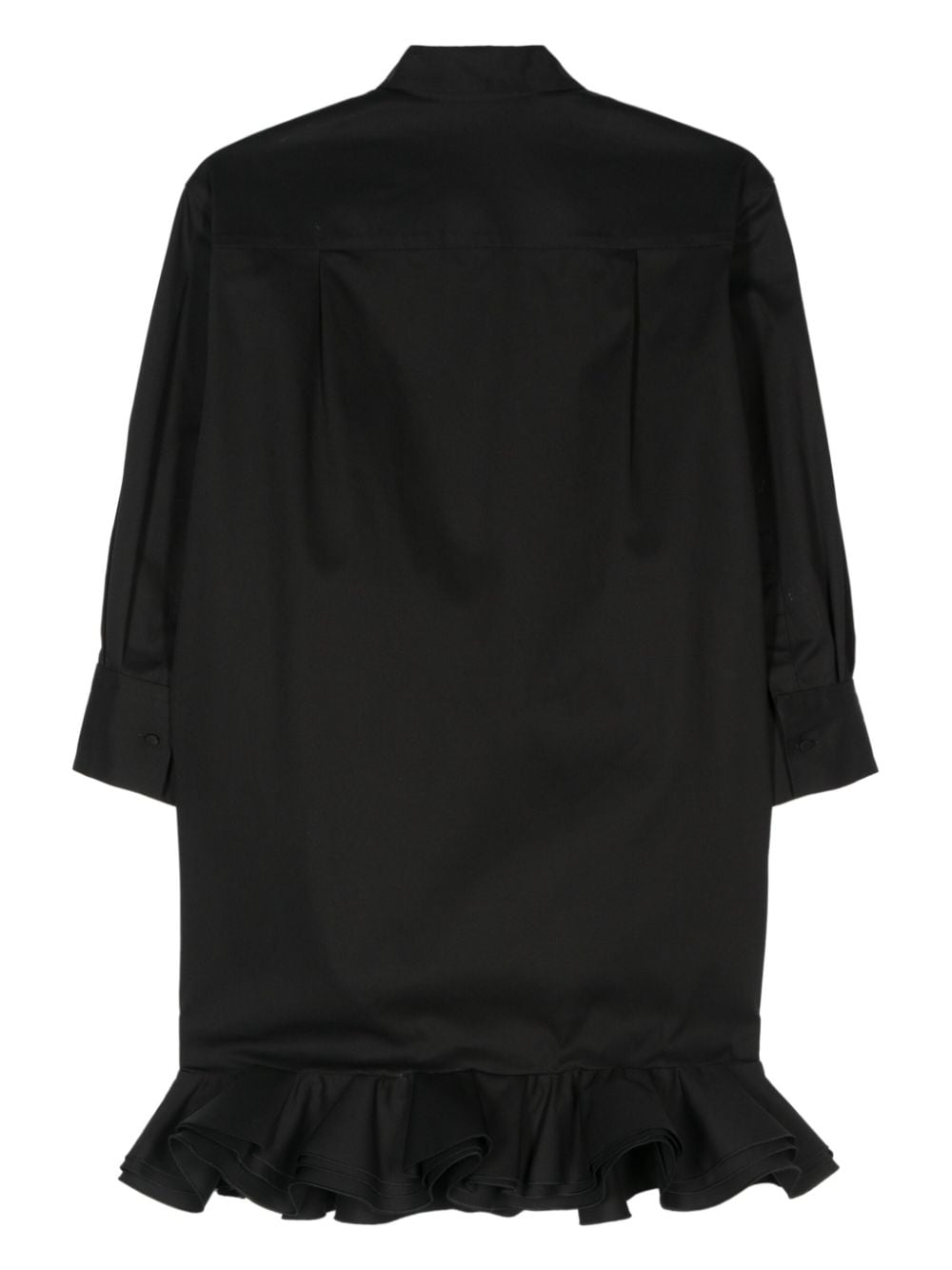 Blanca Vita ruffle-detail dress - Zwart