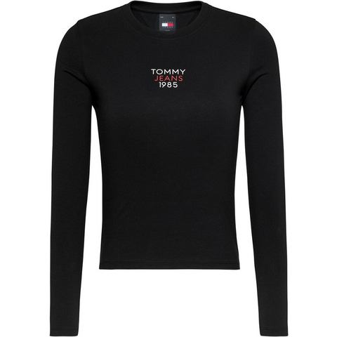 Tommy Jeans Langarmshirt "Slim Fit Essential Logo Longsleeve Shirt", mit Logoschriftzug