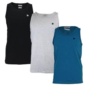 Donnay Donnay Heren - 3-Pack - Singlet James - Zwart/Lichtgrijs/Petrol