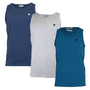 Donnay Donnay Heren - 3-Pack - Singlet James - Navy/Lichtgrijs/Petrol